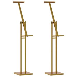 vidaXL Pr&eacute;sentoirs de salon 2 pc Dor&eacute; 26,5 x 26,5 x 150 cm Acier