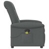 vidaXL Fauteuil inclinable de massage en tissu gris fonc&eacute;