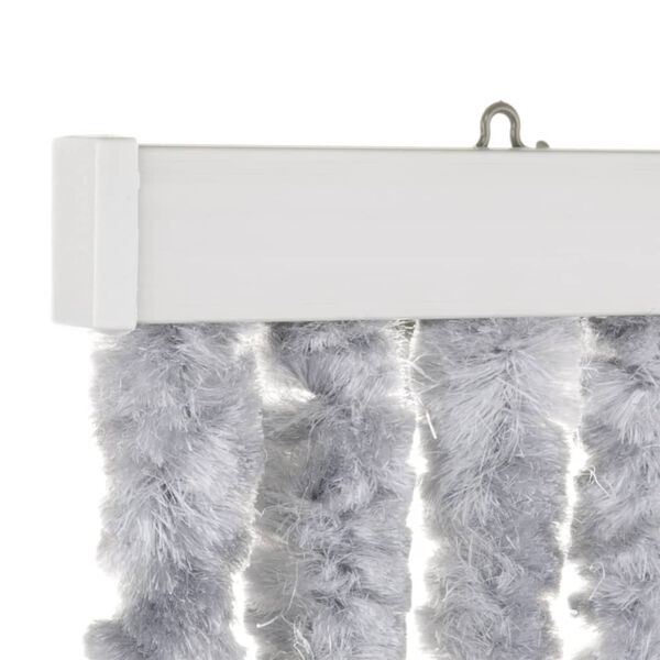 Travellife Rideau de porte Chenille Stripe 185x56 cm Gris et bleu