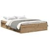 vidaXL Cadre de lit sans matelas ch&ecirc;ne artisanal 160x200 cm