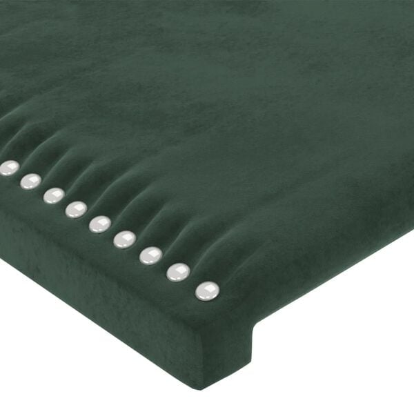 vidaXL T&ecirc;te de lit Vert fonc&eacute; 80x5x118/128 cm Velours