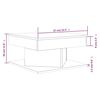 vidaXL Table basse Ch&ecirc;ne fum&eacute; 57x57x30 cm Bois d'ing&eacute;nierie