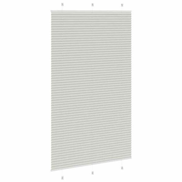 vidaXL Store pliss&eacute; gris clair 115x200cm largeur du tissu 114,4cm