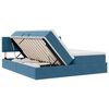 vidaXL Lit de Rangement avec matelas Bleu fonc&eacute; 90 x 200 cm