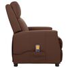 vidaXL Fauteuil de massage Marron Similicuir