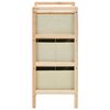 vidaXL &Eacute;tag&egrave;re de rangement 3 paniers Tissu Bois de c&egrave;dre Beige
