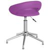 vidaXL Chaises pivotantes &agrave; manger lot de 4 violet similicuir