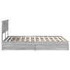 vidaXL Lit de Rangement Gris Sonoma 135 x 190 cm Bois d'ing&eacute;nierie