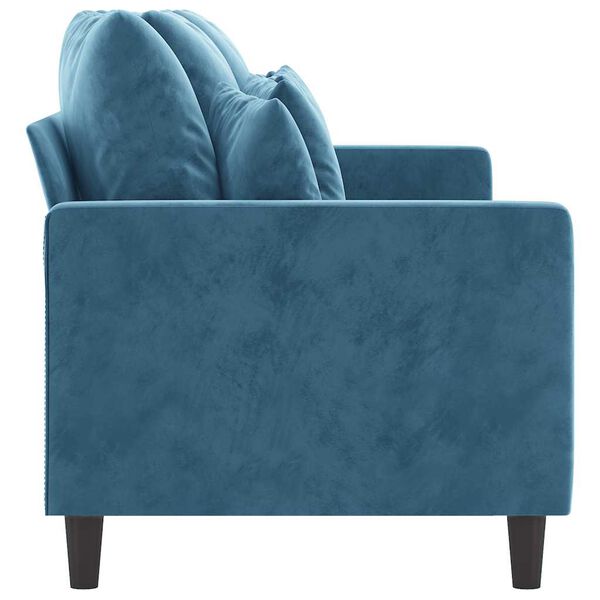 vidaXL Canap&eacute; &agrave; 3 places Bleu 180 cm Velours