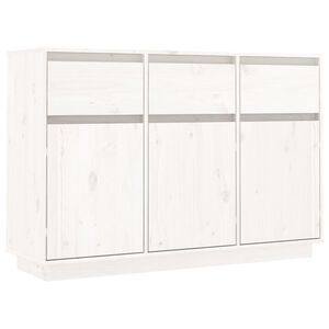 vidaXL Buffet blanc 111x36x75 cm bois massif de pin