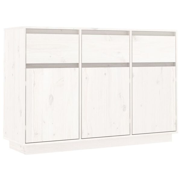 vidaXL Buffet blanc 110x36x75 cm bois massif de pin