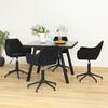 vidaXL Chaises pivotantes &agrave; manger lot de 4 noir velours