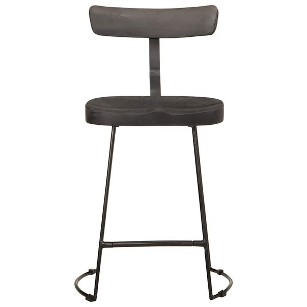 vidaXL Tabourets de bar lot de 2 noir 49x43x79 cm bois manguier massif