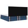 vidaXL Lit avec rangement et matelas Bleu 200 x 200 cm Polyester