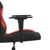 vidaXL Chaise de jeu de massage Noir et rouge Tissu