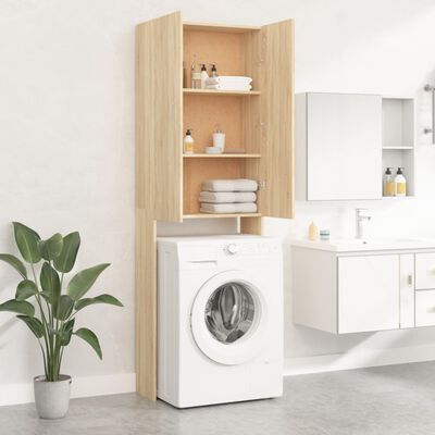 vidaXL Meuble pour machine à laver Chêne sonoma 64x25,5x190 cm