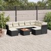vidaXL Salon de jardin 10 pcs avec coussins noir r&eacute;sine tress&eacute;e