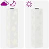 vidaXL Lumi&egrave;re de chemin LED solaire 2 pcs Blanc Acier lamin&eacute; &agrave; froid
