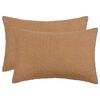 vidaXL Housse de coussin 2 pc HEERLEN Beige 30 x 50 cm Boucl&eacute;