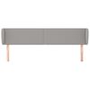 vidaXL T&ecirc;te de lit avec oreilles Gris clair 163x23x78/88 cm Tissu