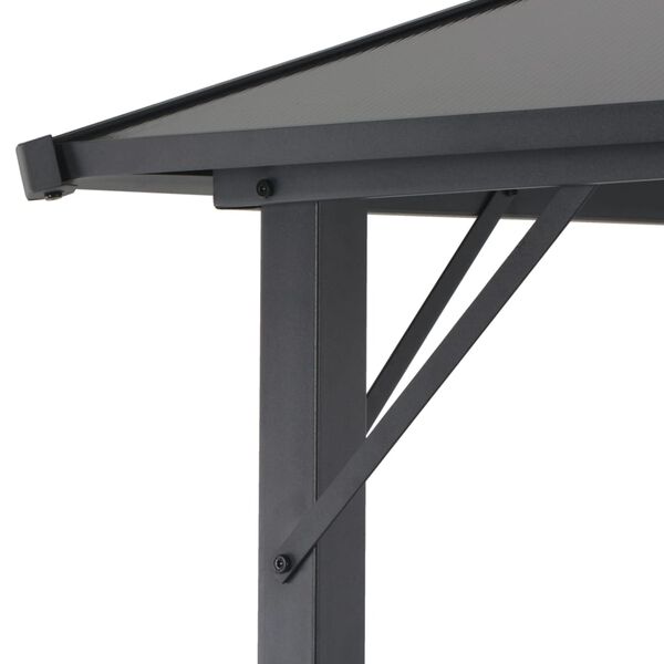 vidaXL Tonnelle avec toit Aluminium 4x3x2,6 m Noir
