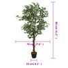vidaXL Ficus artificiel 378 feuilles 80 cm vert