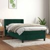 vidaXL Sommier &agrave; lattes de lit avec matelas Vert fonc&eacute; 90x190 cm