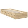 vidaXL Lit de Rangement Ch&ecirc;ne Sonoma 120 x 200 cm Bois d'ing&eacute;nierie
