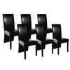 vidaXL Chaises &agrave; manger lot de 6 noir similicuir
