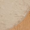 vidaXL Tapis en fausse Tafalla Beige &Oslash; 160 cm Polyester