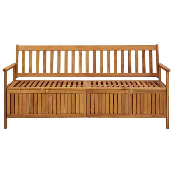 vidaXL Banc de rangement de jardin 170 cm bois d'acacia solide