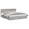 vidaXL Lit de Rangement Gris Sonoma 200 x 200 cm Bois d'ing&eacute;nierie