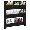 vidaXL Armoire &agrave; chaussures murale noir 80x18x90 cm bois d'ing&eacute;nierie