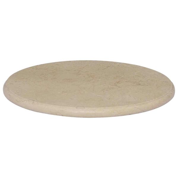 vidaXL Dessus de table Cr&egrave;me &Oslash;50x2,5 cm Marbre