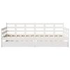 vidaXL Lit de jour et tiroirs sans matelas blanc 80x200 cm bois massif