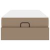 vidaXL Cadre de lit avec matelas avec matelas 2 pcs Tan PVC
