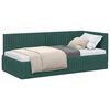vidaXL Cadre de lit d'angle Vert fonc&eacute; 90 x 190 cm Velours