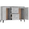 vidaXL Buffet gris béton 102x35x70 cm bois d'ingénierie