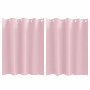 vidaXL Rideaux occultants avec anneaux 2 pcs Rose b&eacute;b&eacute; 140 x 140 cm