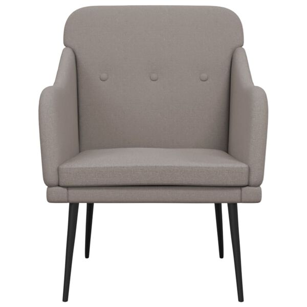 vidaXL Fauteuil Taupe 63x76x80 cm Tissu