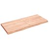 vidaXL Comptoir de salle de bain marron 140x60x(2-6) cm bois traité
