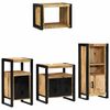 vidaXL Ensemble de mobilier de salle de bain avec &eacute;tag&egrave;re 4 pcs