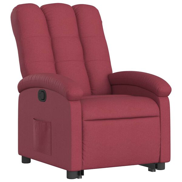 vidaXL Fauteuil inclinable rouge bordeaux tissu