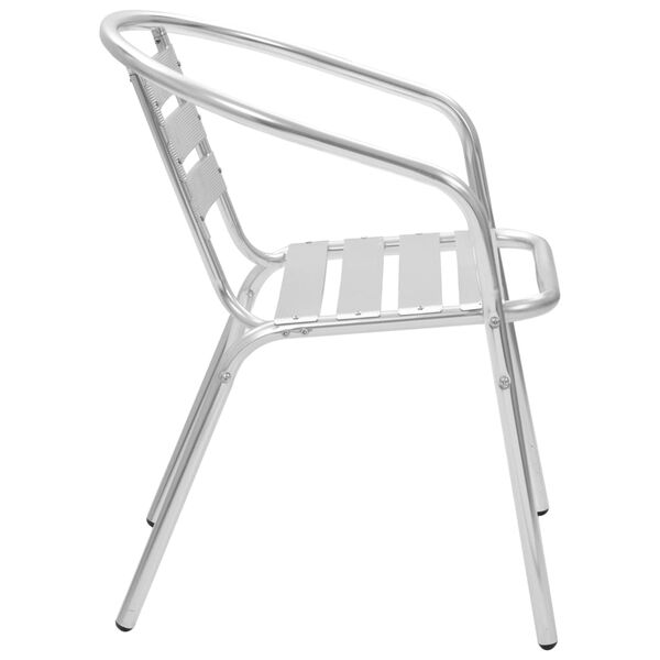 vidaXL Chaises empilables d'ext&eacute;rieur lot de 4 Aluminium