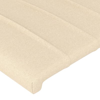 vidaXL Cadre de lit avec tête de lit Crème 80x200 cm Tissu