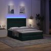 vidaXL Cadre de lit ottoman avec matelas vert fonc&eacute; 140x190 cm velours