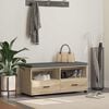 vidaXL Banc d'entr&eacute;e avec coussin Ch&ecirc;ne Sonoma 100 x 38 x 46 cm