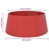 vidaXL Jupe de sapin de No&euml;l rouge &Oslash;56x23 cm plastique