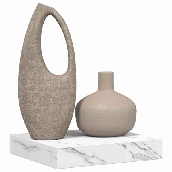 vidaXL &Eacute;tag&egrave;re Murale Marbre blanc 23 x 23,5 x 4 cm Bois d'ing&eacute;nierie