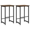 vidaXL Tabouret de bar 2 pc Ch&ecirc;ne fum&eacute; 40 x 32 x 64 cm